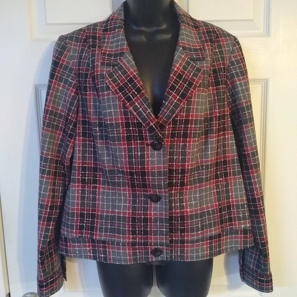 Pendleton Black, Red & Gray Blazer - image 1